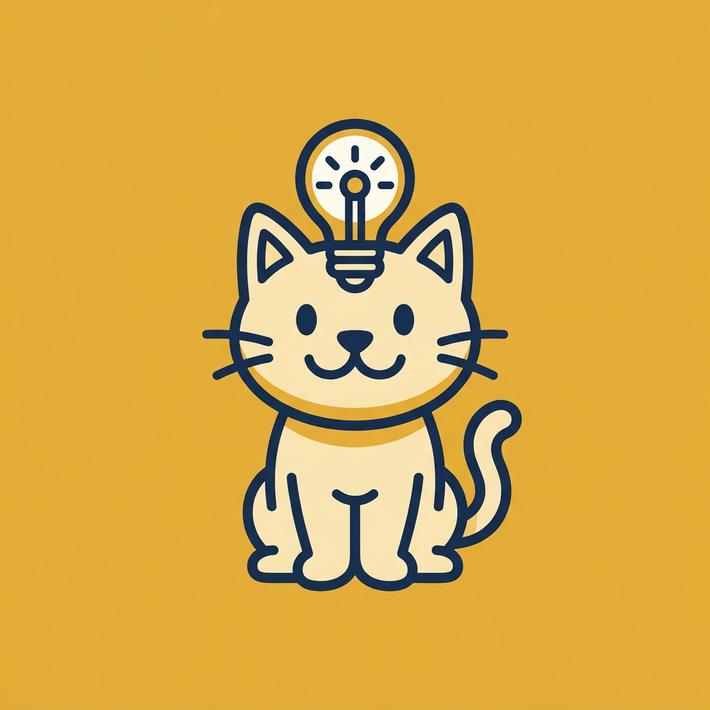 justanidea cat logo, square